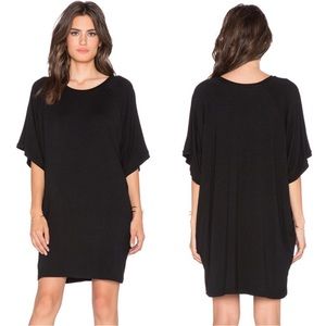 REVOLVE Blq Basiq Black Short Sleeve Shirt Dress SZ 2